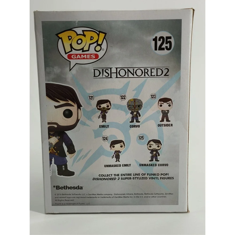 Funko Pop Games Unmasked Corvo 125 Dishonored 2 GameStop Exclusive Vaulted Boxed
